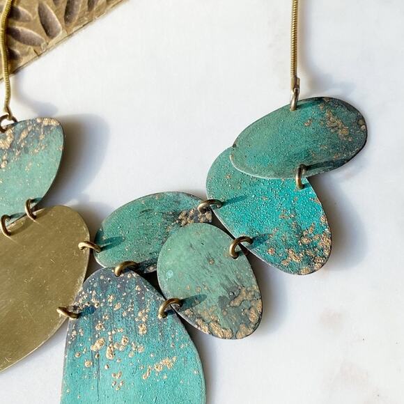 NEW Anthropologie x Sibilia Beach Stones Bib Necklace - Picture 8 of 13